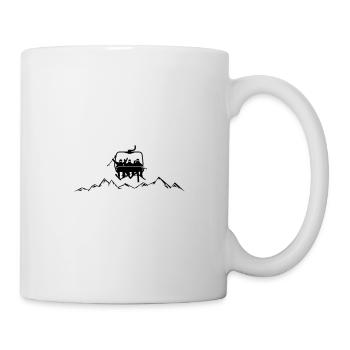 Hiver - Skifahrer Télésiège - Mug blanc - blanc - Droite