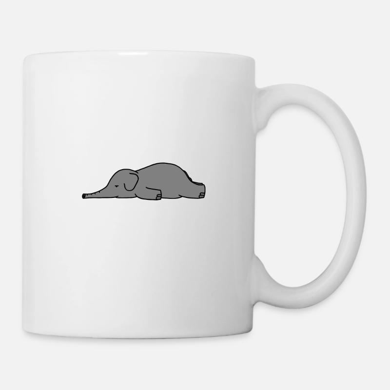 Elefant Schlafen - Tasse - Weiß