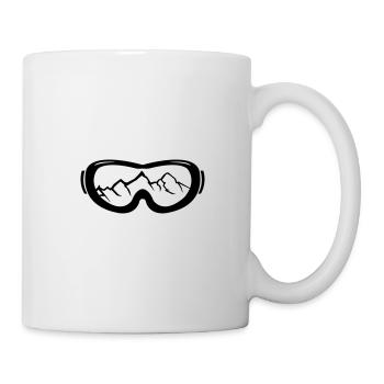 skibrille berge - Tasse - Weiß - Rechts