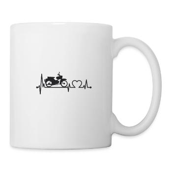 Simson Star Herzschlag schwarz - Tasse - Weiß - Rechts