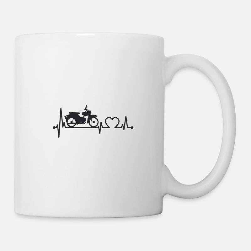 Simson Star battement de coeur noir - Mug blanc - blanc