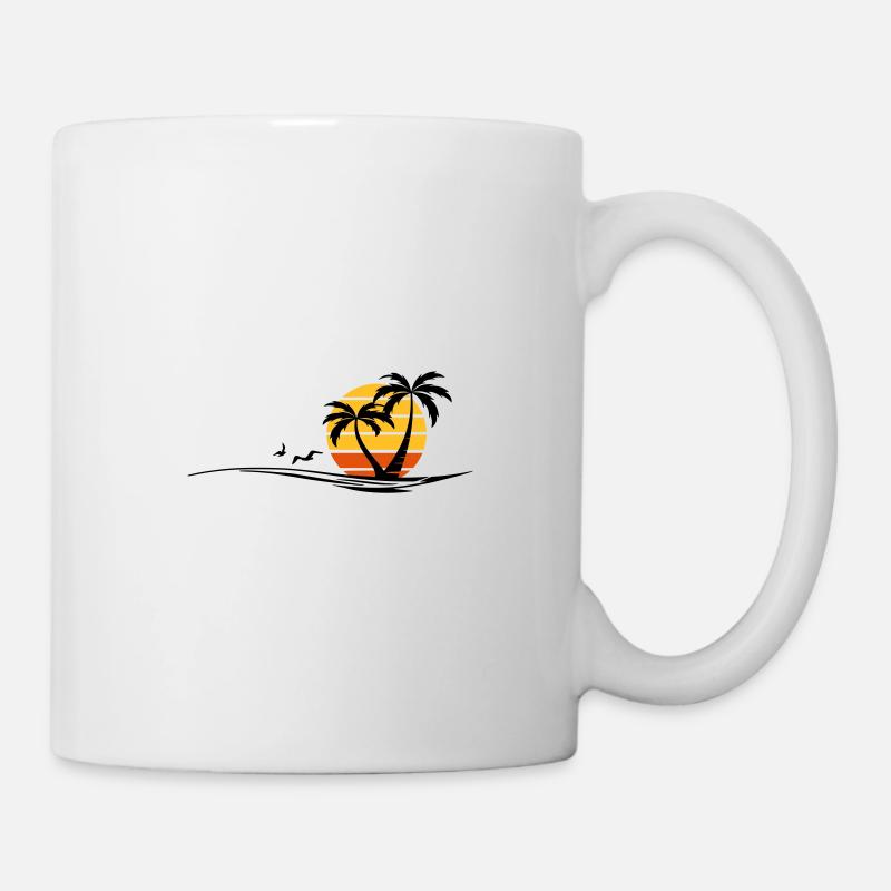 PALMEN STRAND Waves Summer Vacation - Mug - white