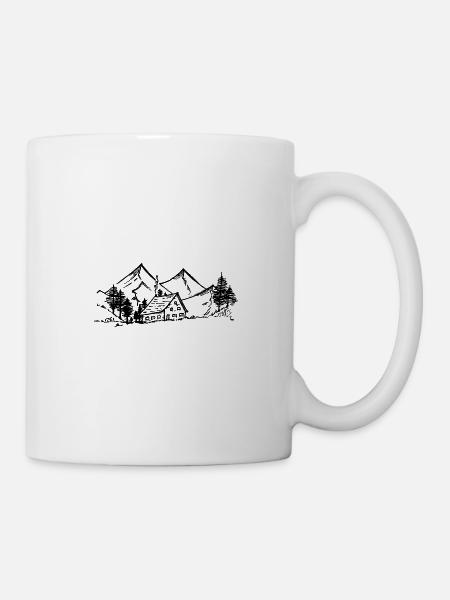 Cabin in the Hills - Mug - white
