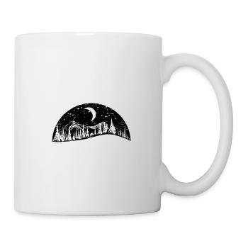 Moon and stars with nature - Mug - white - Right