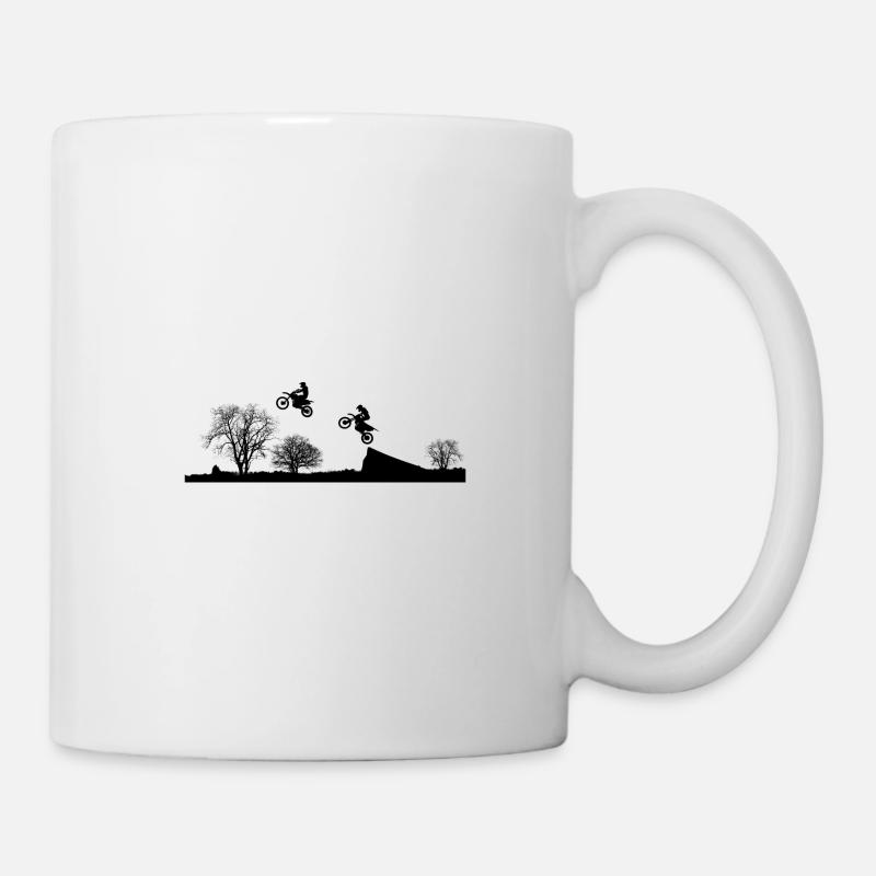 Enduro - Motocross - Tasse - Weiß