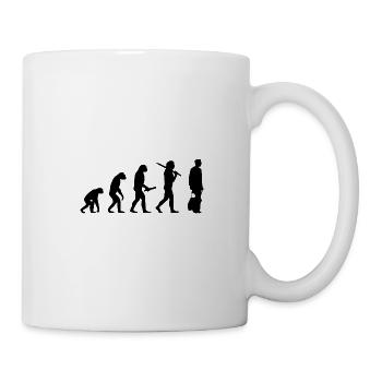 Voyage cadeau évolution homme d'affaires patron manager - Mug blanc - blanc - Droite