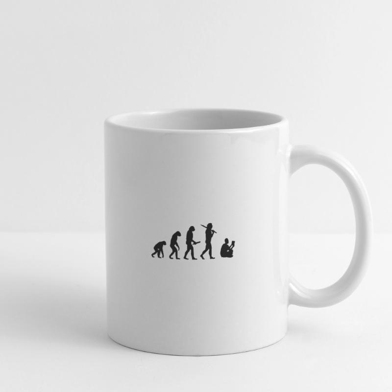 Evolution Lesen Leseratte Bücher Buch Geschenkidee Tasse