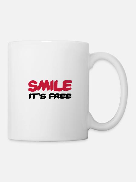 Smile It's free - Tasse - Weiß