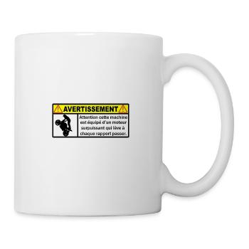 Warnung - Tasse - Weiß - Rechts