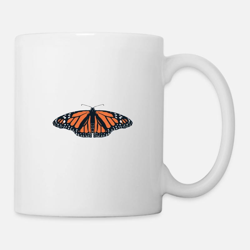 Papillons : Le papillon monarque - Mug blanc - blanc