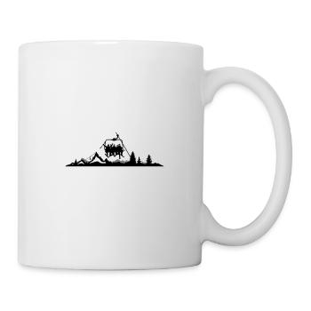 Ski de hiver - Station de ski Télésiège - Mug blanc - blanc - Droite