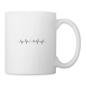 Fréquence cardiaque gay - Mug blanc - blanc - Droite