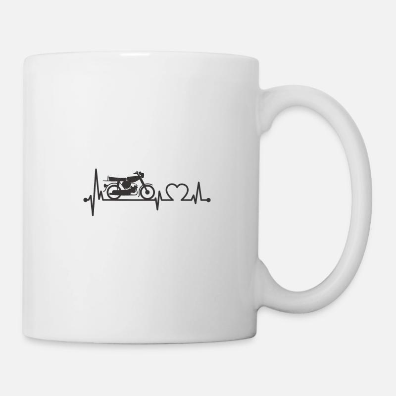 S51 heartbeat -noir- - Mug blanc - blanc