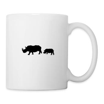 Rhinoceros family - Mug - white - Right