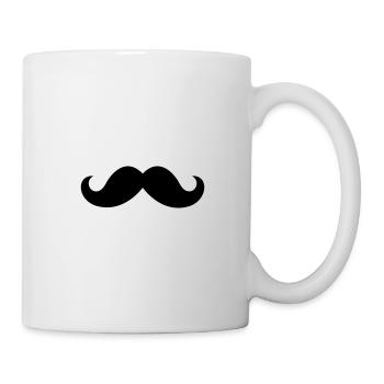 Schnurrbart - Tasse - Weiß - Rechts