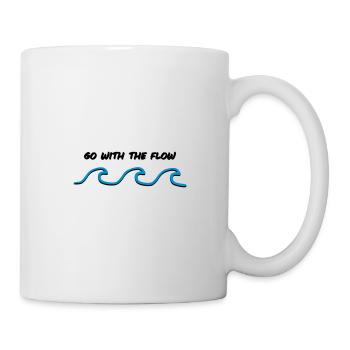 go with the flow - Tasse - Weiß - Rechts