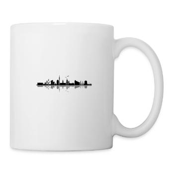 Skyline - Hamburg Hafen Altstadt Stadion - Tasse - Weiß - Rechts
