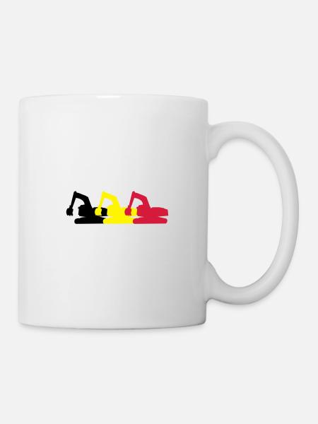 bagger - Tasse - Weiß