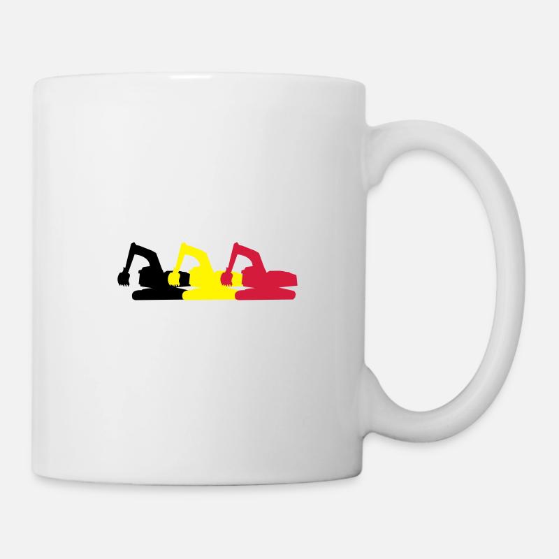 bagger - Tasse - Weiß