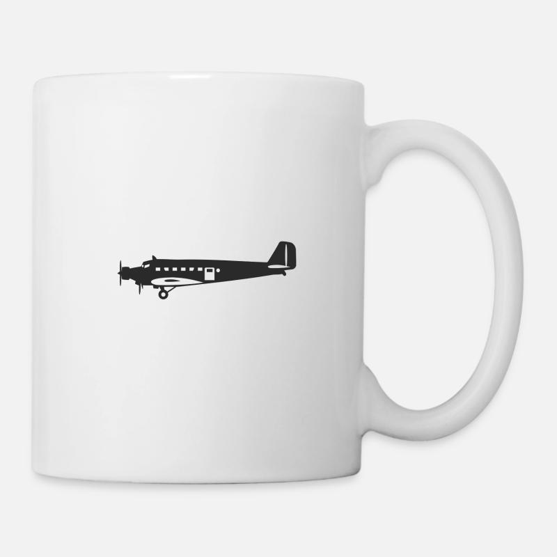 Junkers 52 Ju52 schwarz - Tasse - Weiß