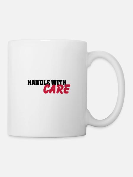 Handle with Care - Tasse - Weiß