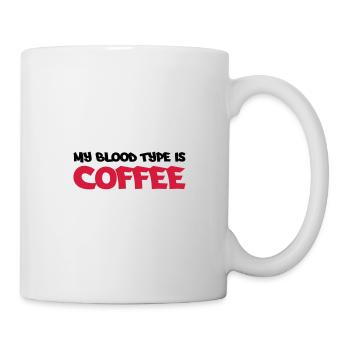 My blood type is coffee - Mug blanc - blanc - Droite