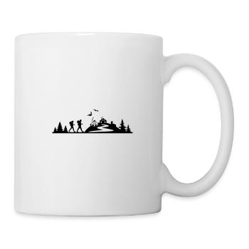 RANDONNEURS MONTAGNE Cabanes forêt - Mug blanc - blanc - Droite