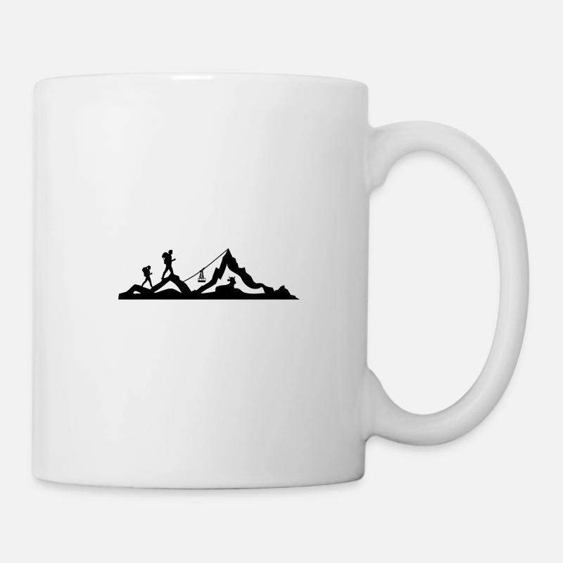 WANDERN Wanderer Berge Seilbahn - Tasse - Weiß