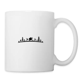 Weihnachten - Elche Weihnachtsmann Stress - Tasse - Weiß - Rechts