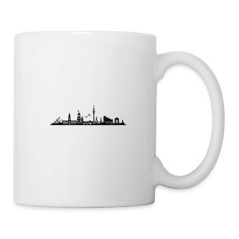 Skyline - Hamburg Hafen Altstadt - Tasse - Weiß - Rechts