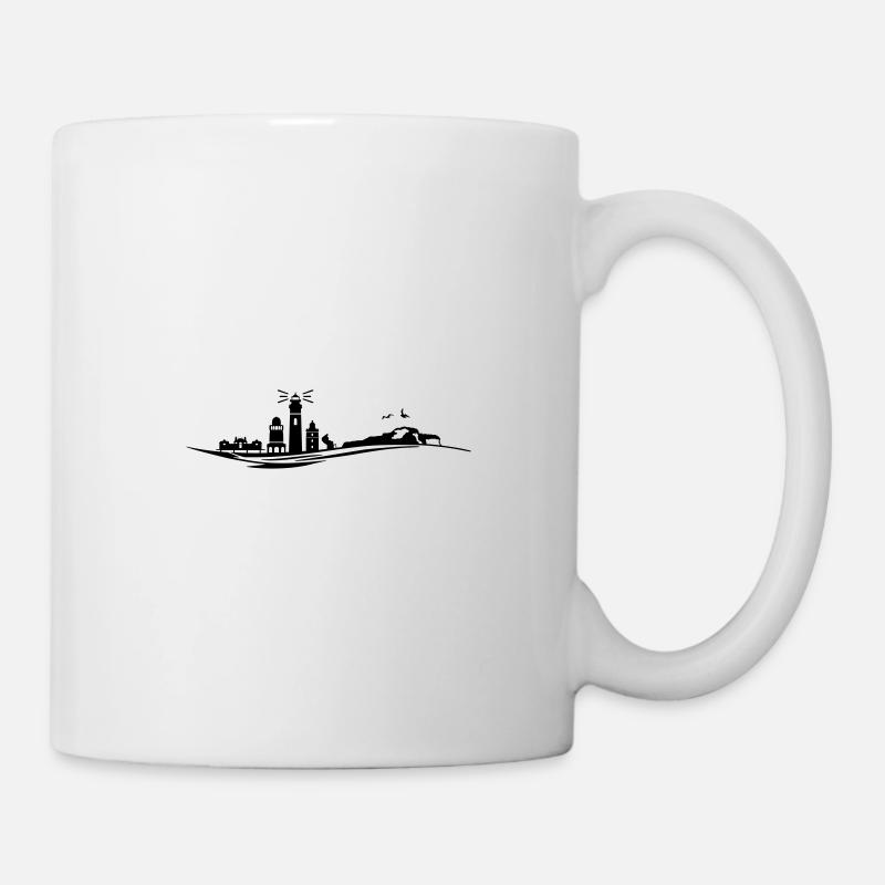 RÜGEN INSEL OSTEE Leuchtturm Wahrzeichen - Tasse - Weiß