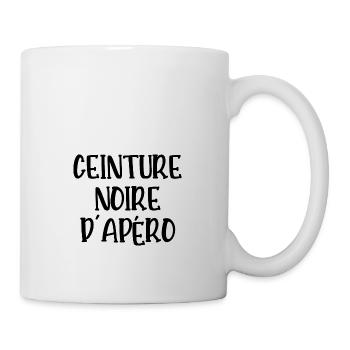 ceinture noire d'apéro - Mug blanc - blanc - Droite