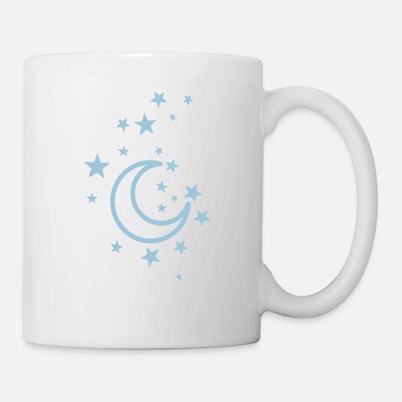 moon and stars - Mug - white