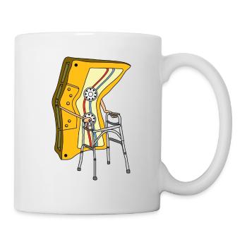 Old cassette musique style vintage - Mug blanc - blanc - Droite