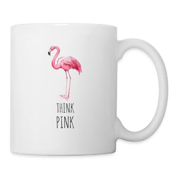 FLAMINGO. THINK PINK - Tasse - Weiß - Rechts