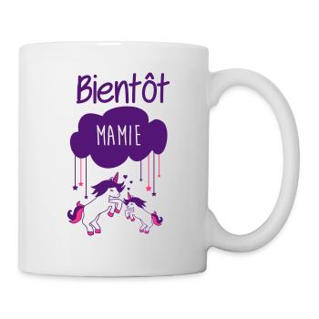 bientôt mamie licorne, future grand-mère,grossesse - Mug blanc - blanc - Droite