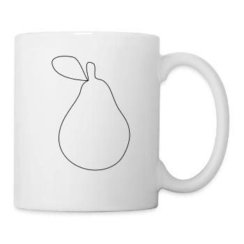 Birne - Tasse - Weiß - Rechts