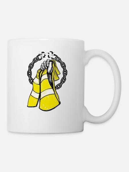 vestes jaunes - Mug blanc - blanc