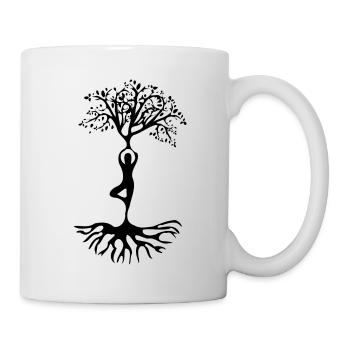 Yoga woman tree gift - Mug - white - Right