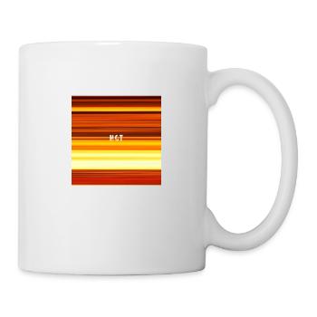 Casual photo stripes with "HOT" lettering - Mug - white - Right