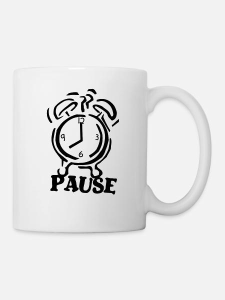 pause - Mug - white