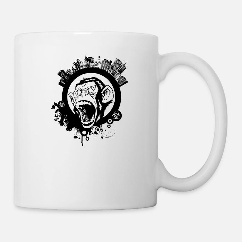 urban monkey, affe - Tasse - Weiß