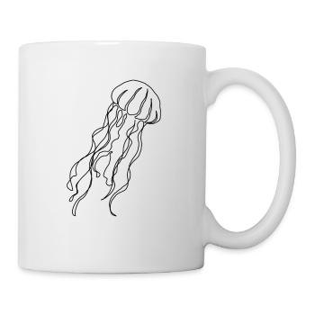 Qualle - Tasse - Weiß - Rechts