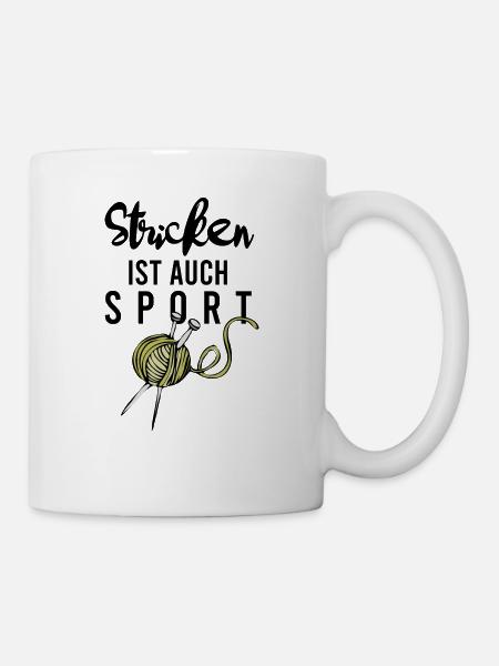 Stricken ist auch Sport - Tasse - Weiß