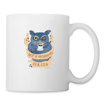 Eule Kaffee Owl coffee - Tasse - Weiß - Rechts