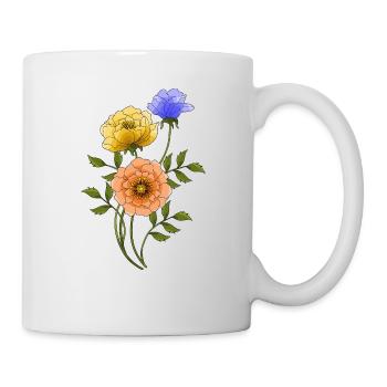 Blumen - Tasse - Weiß - Rechts