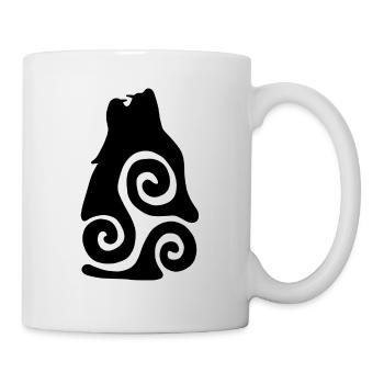 Wolf Tribal Howling - Mug - white - Right