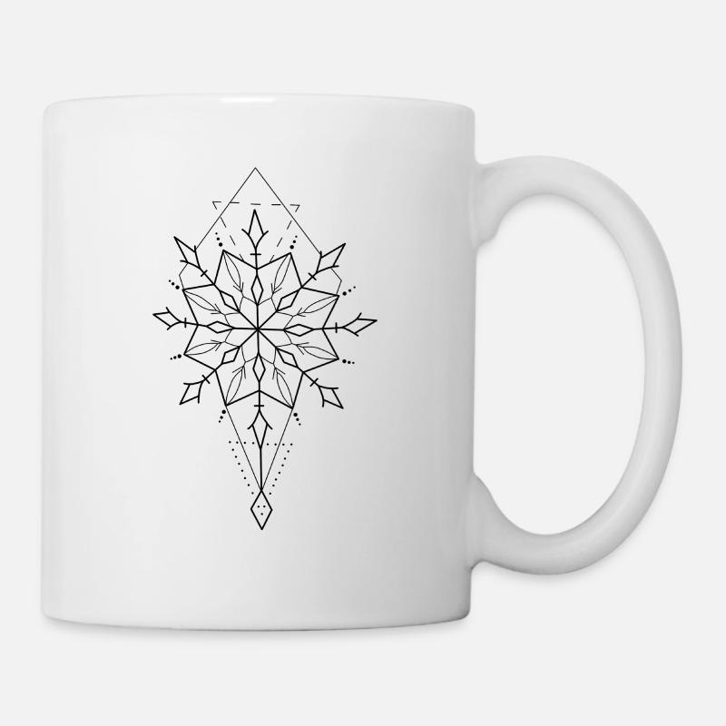 Muster Symbol Geometrie - Tasse - Weiß