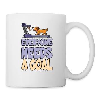 Jeder braucht ein Ziel - Tasse - Weiß - Rechts