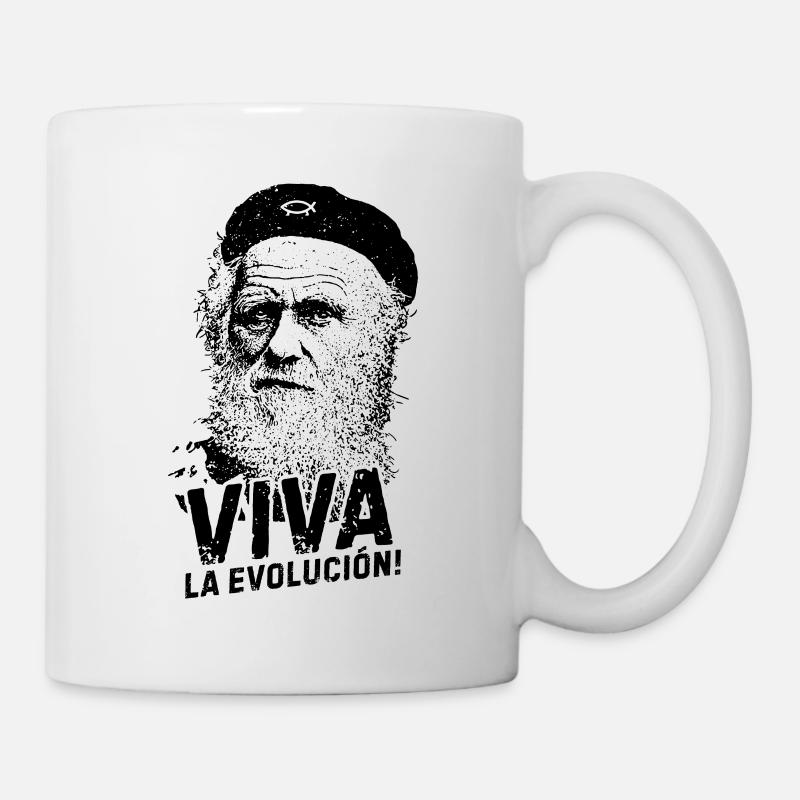 VIVA la evolucion Darwin Biologie - Mug blanc - blanc